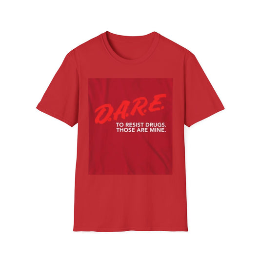 D.A.R.E. Unisex Softstyle T-Shirt - Bold Anti-Drug Statement Tee for Awareness, Gift for Students, Youth Activism, Drug-Free Promotion