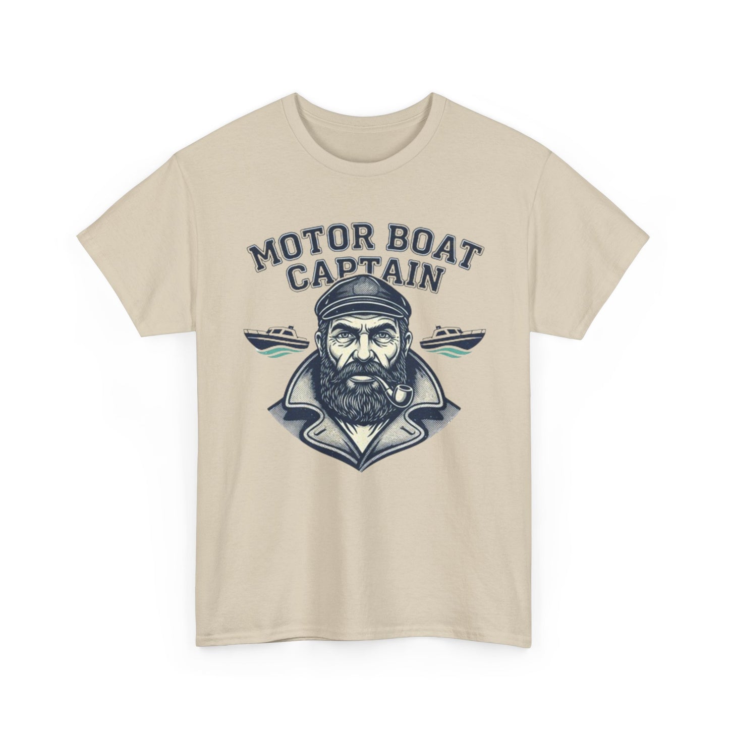 Motor Boat Captain T-Shirt — 'All Hands On Deck' Nautical Crew Tee