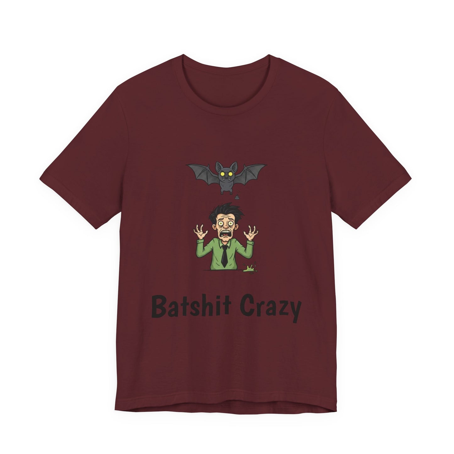 Batshit Crazy T‑Shirt — Funny Halloween Vampire/Bat Graphic Tee