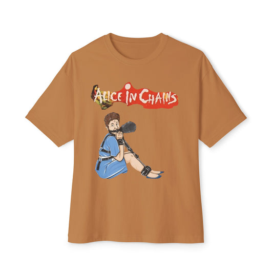 Alice in Chains Graphic Tee — Vintage Band Parody Oversized T-Shirt
