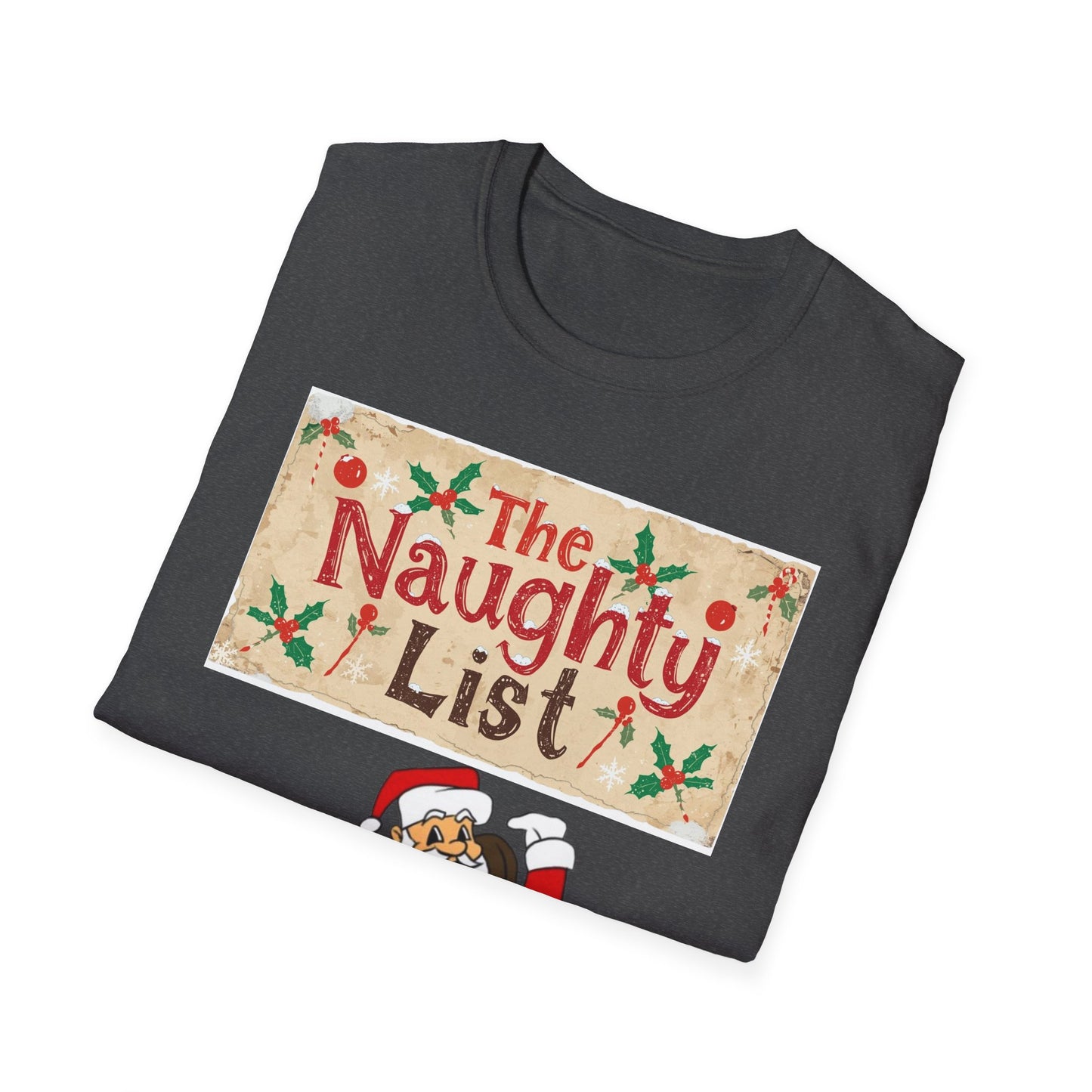The Naughty List T-Shirt — Funny Santa Carrying Elf Christmas Tee