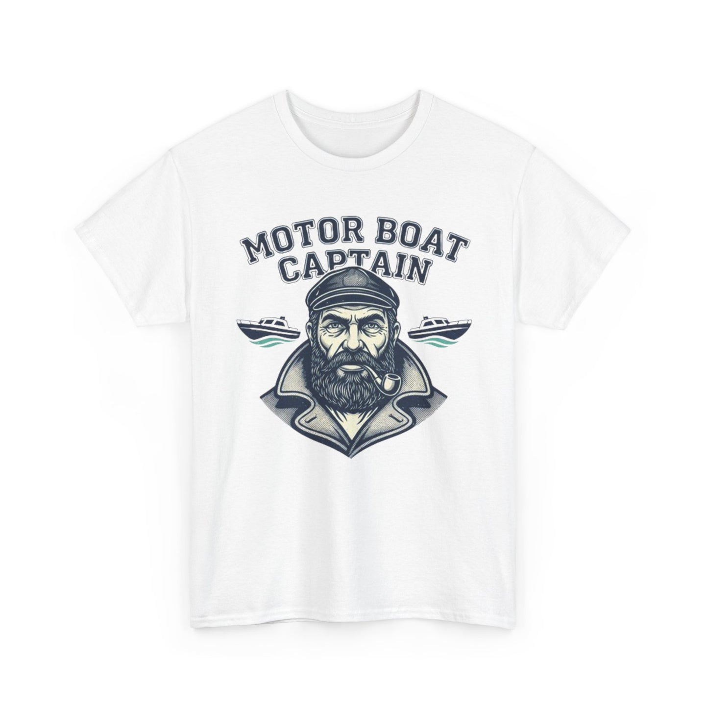 Motor Boat Captain T-Shirt — 'All Hands On Deck' Nautical Crew Tee