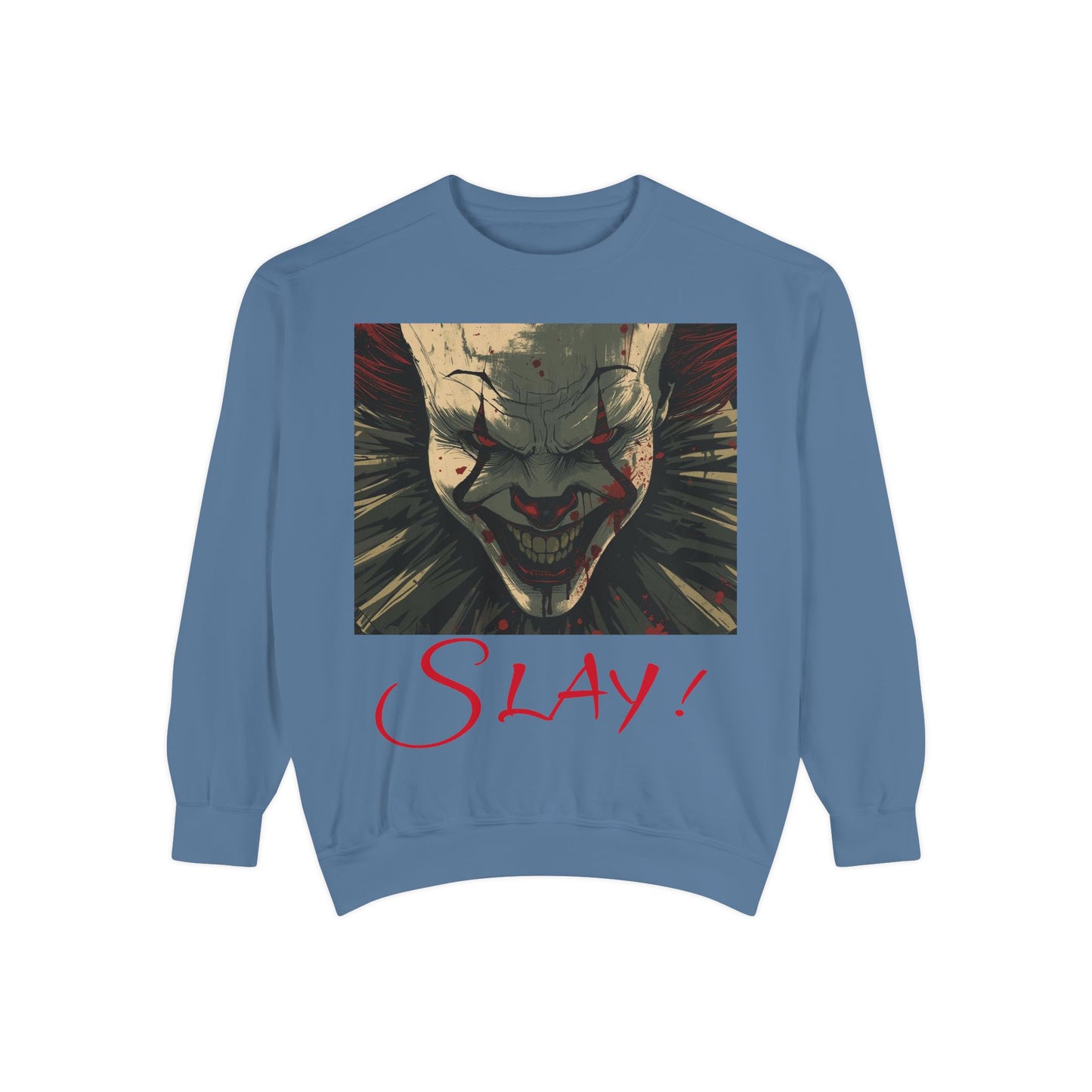 Spooky Unisex Sweatshirt, Halloween Outfit, Cozy Horror Apparel, Slay Graphic Sweatshirt, Gift for Horror Fans