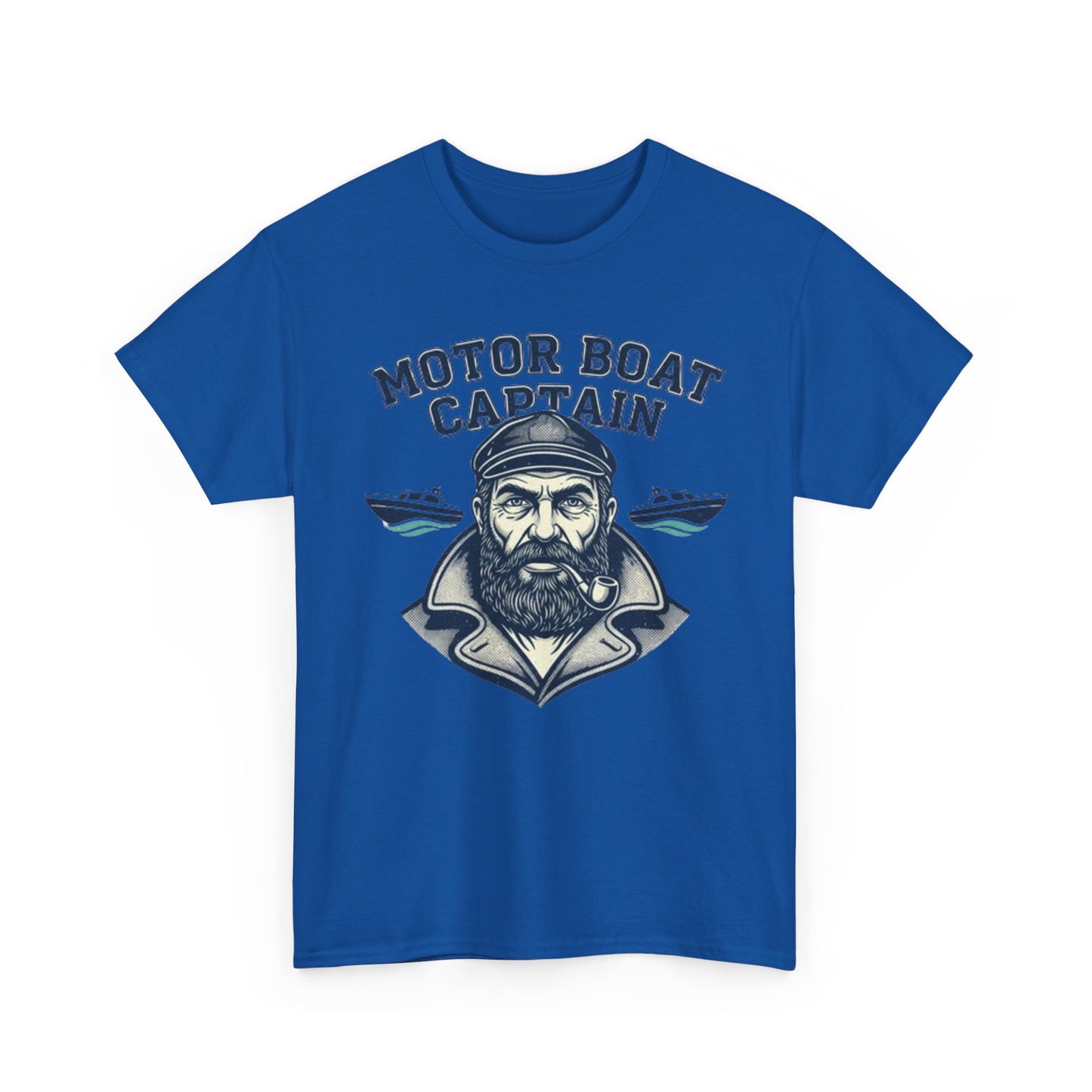 Motor Boat Captain T-Shirt — 'All Hands On Deck' Nautical Crew Tee