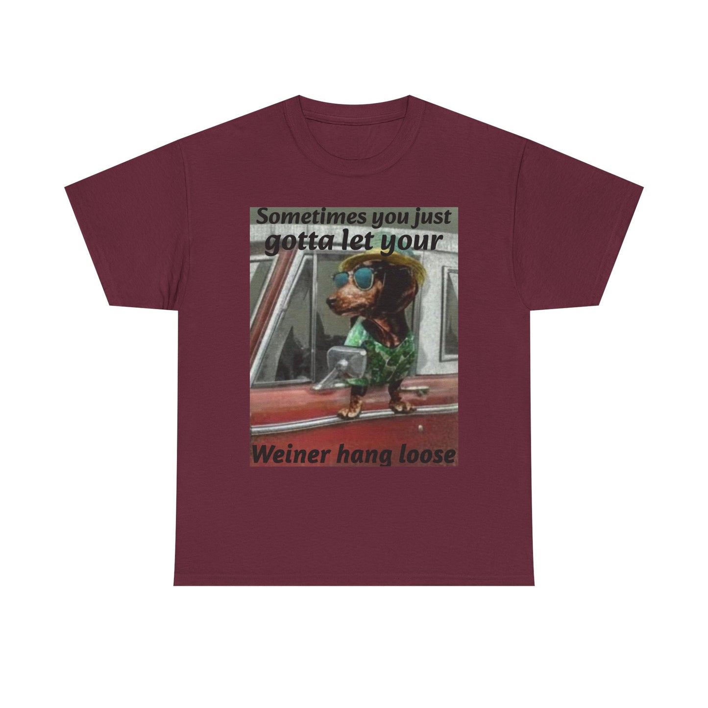Dachshund 'Let Your Wiener Hang Loose' Graphic Tee