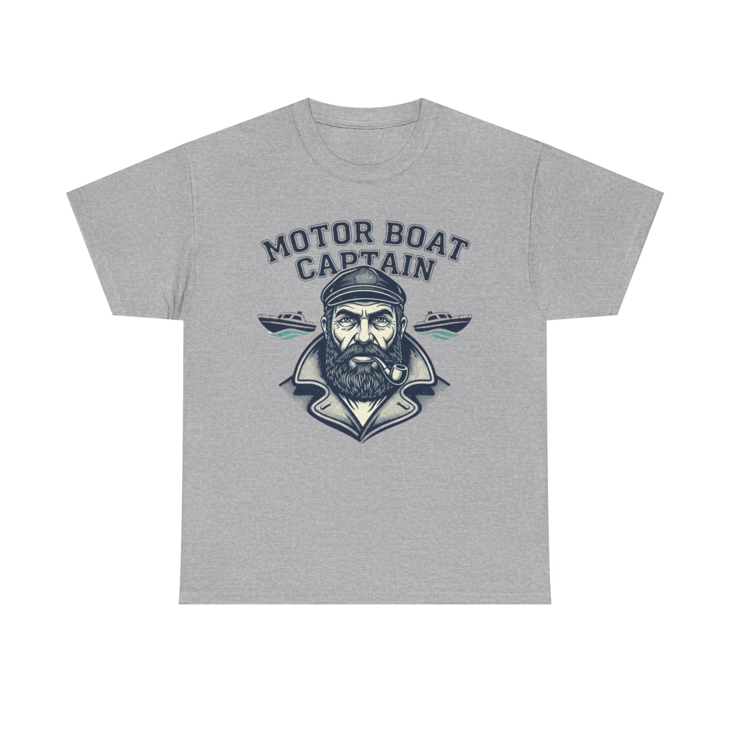 Motor Boat Captain T-Shirt — 'All Hands On Deck' Nautical Crew Tee