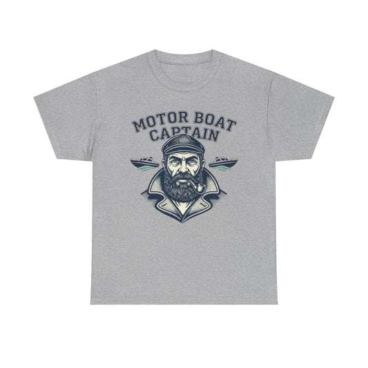 Motor Boat Captain T-Shirt — 'All Hands On Deck' Nautical Crew Tee