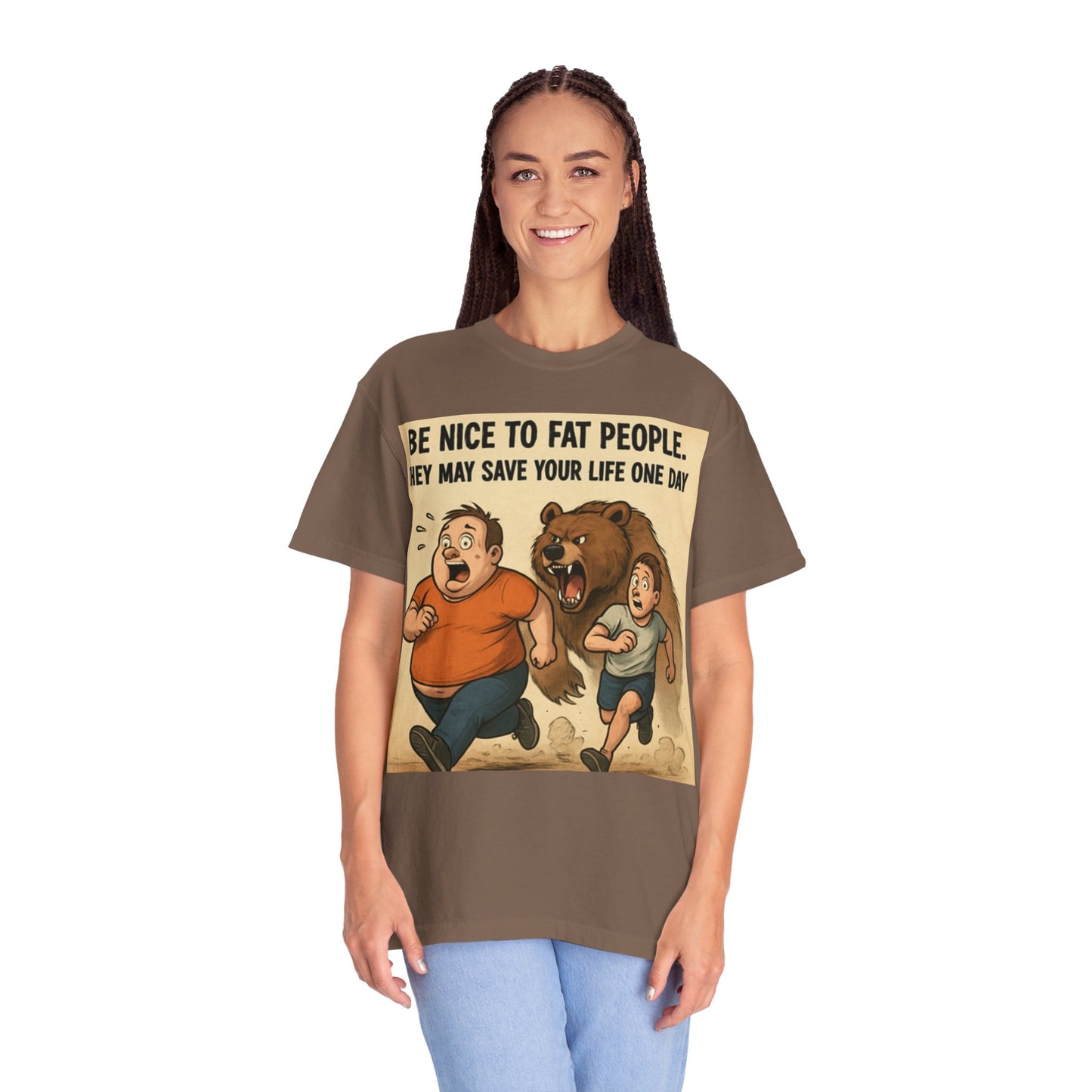 Funny 'Be Nice to Fat People — They May Save Your Life One Day' T-Shirt