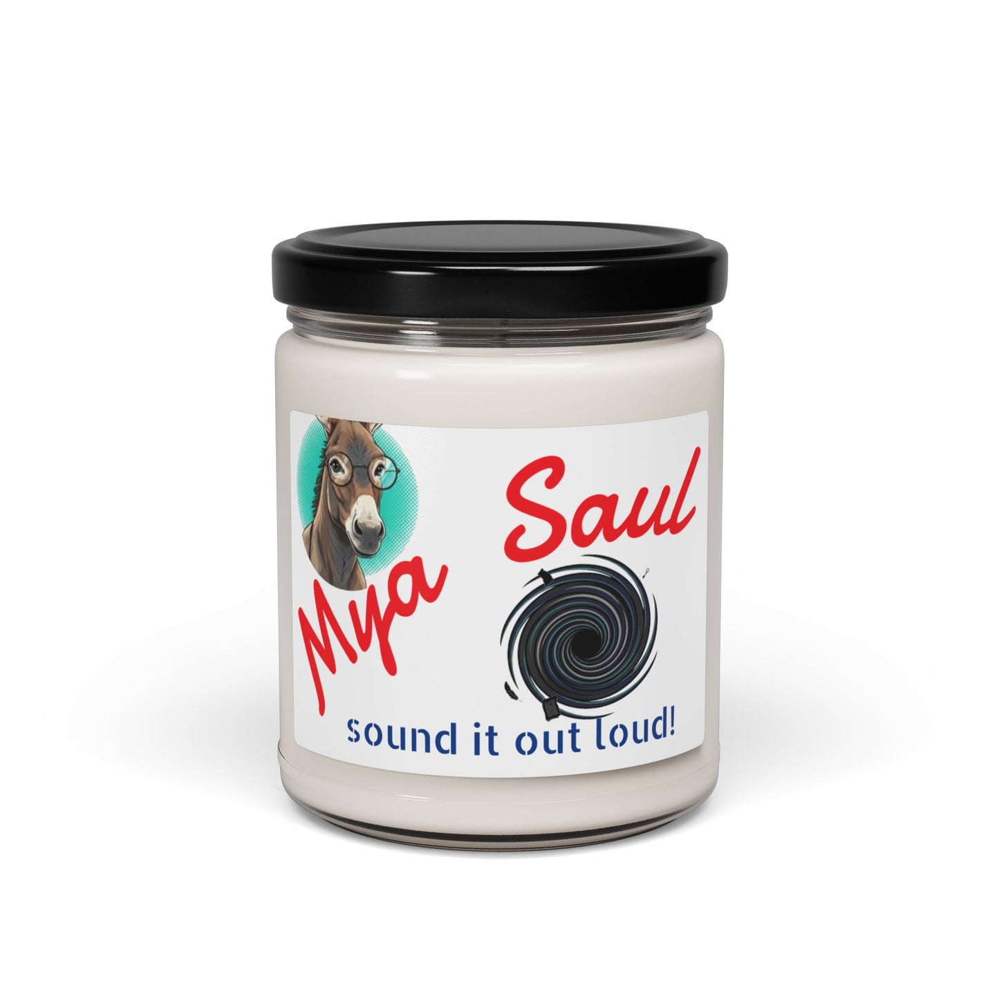 Personalized Soy Candle — "Mya Saul" Sound It Out Loud! 9oz Scented Jar