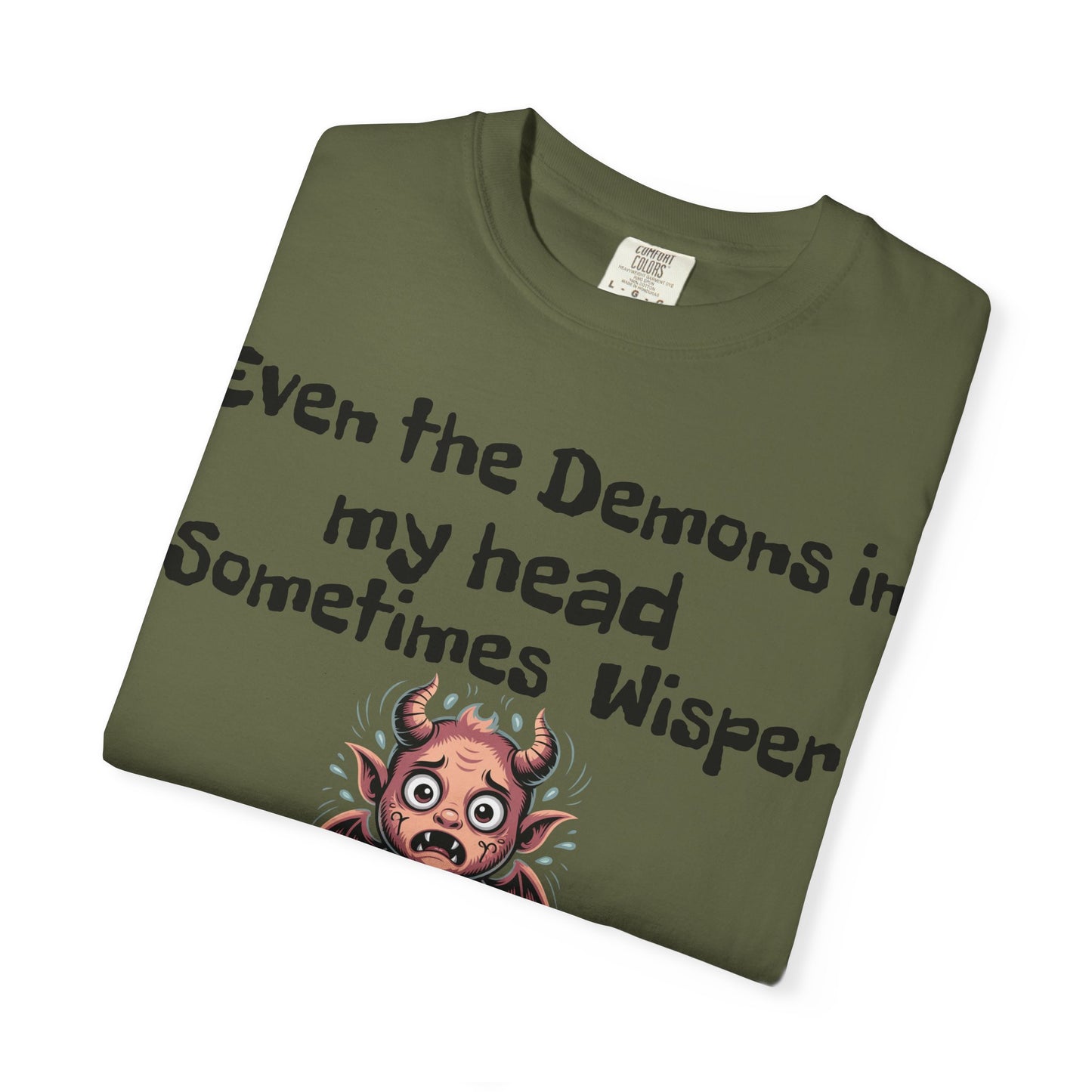 Whimsical Demon Graphic T-shirt -"Even the Demons in My Head" Design
