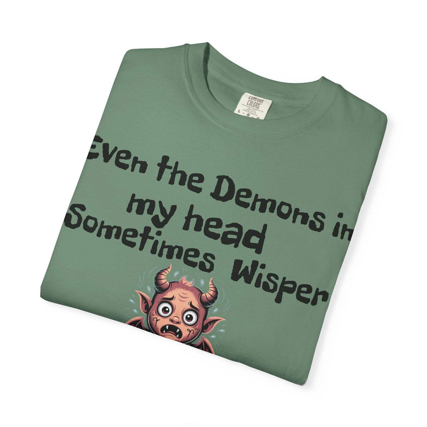 Whimsical Demon Graphic T-shirt -"Even the Demons in My Head" Design