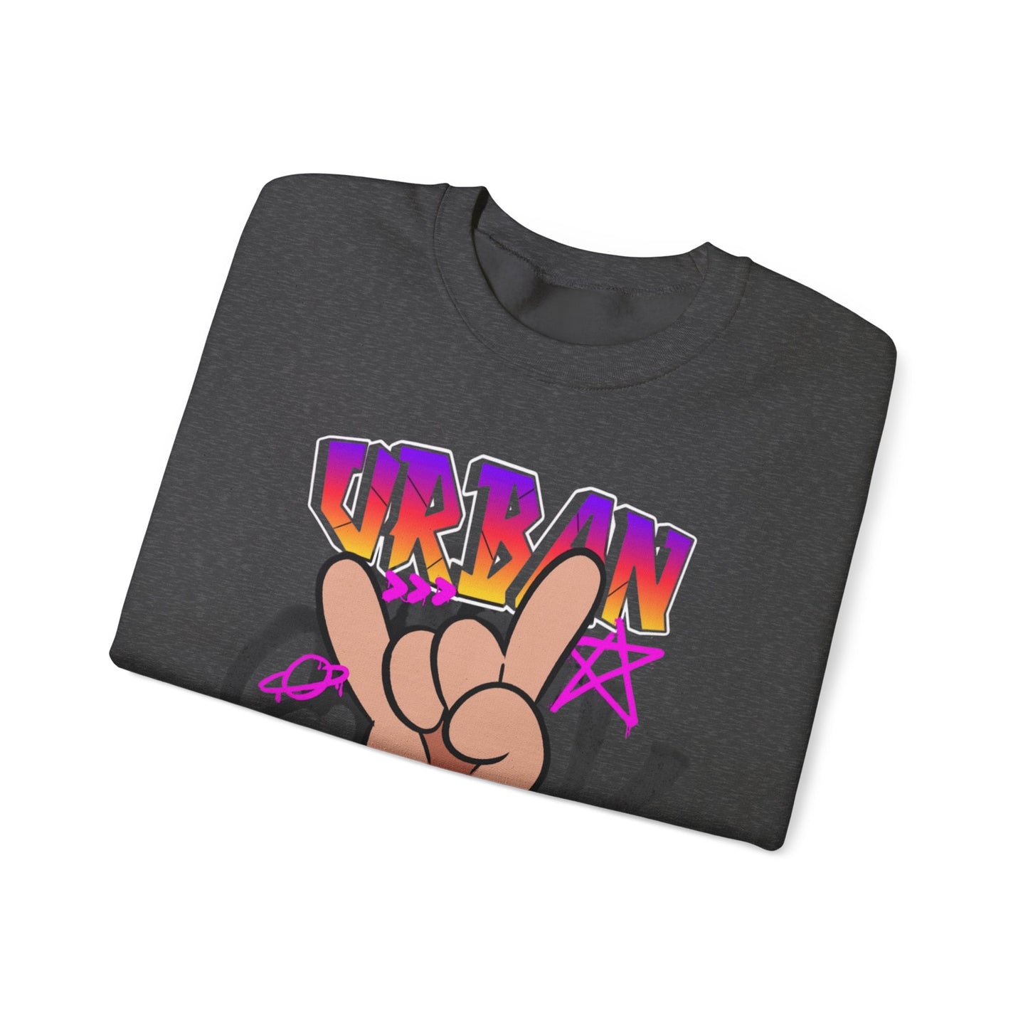 Urban Chaos Crewneck Sweatshirt, Statement Sweatshirt, Casual Wear, Gift for Trendsetters, Hipster Fashion, Unisex Apparel