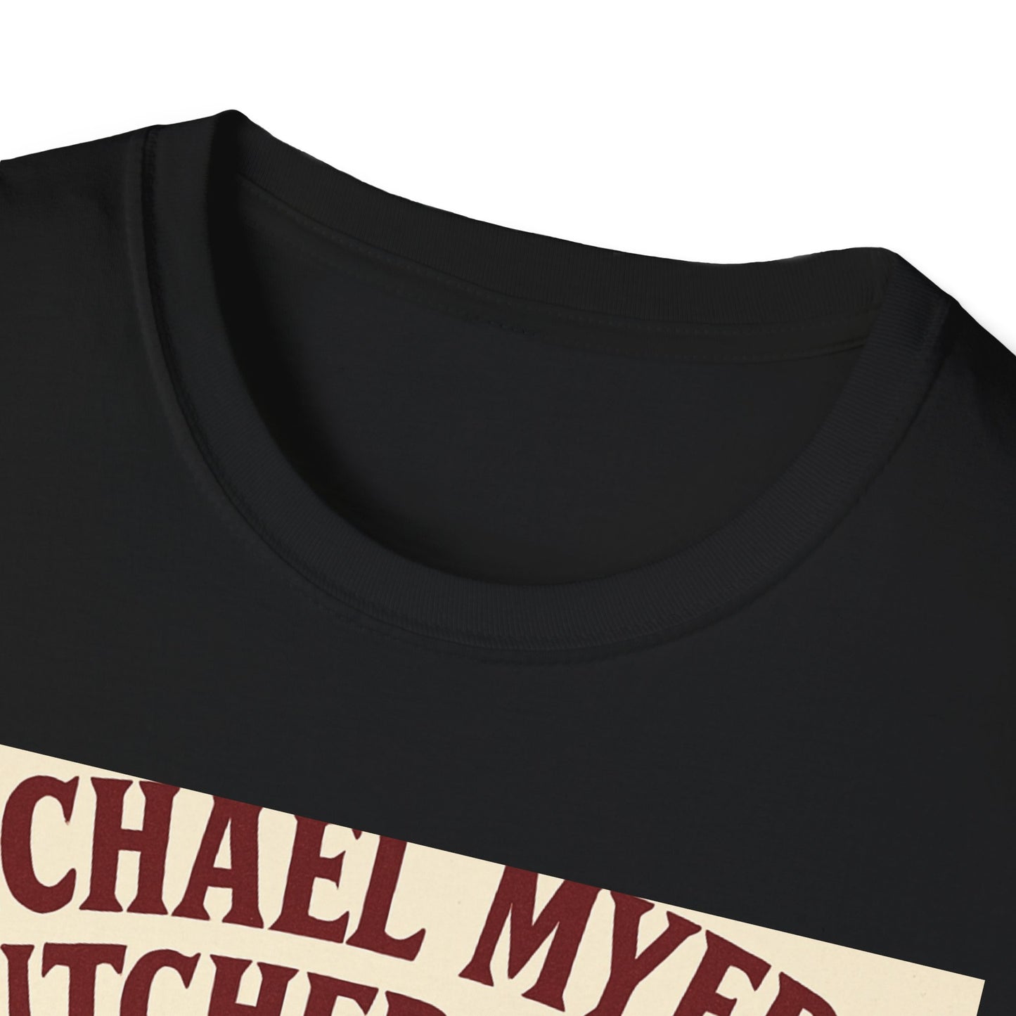 Horror Butcher Shop T-Shirt — "Michael Myers Butcher Shop: Always Fresh" Design