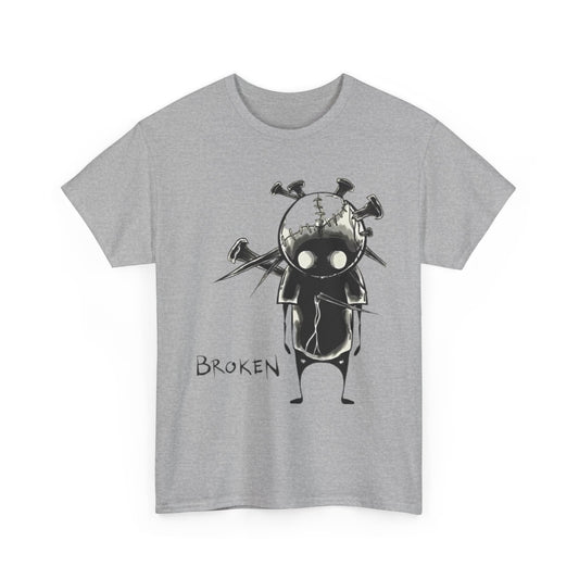 Broken & Hollow Monster Tee — Gothic Cute Horror Graphic T‑Shirt
