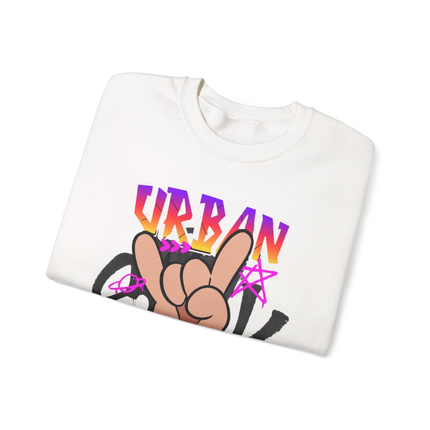 Urban Chaos Crewneck Sweatshirt, Statement Sweatshirt, Casual Wear, Gift for Trendsetters, Hipster Fashion, Unisex Apparel