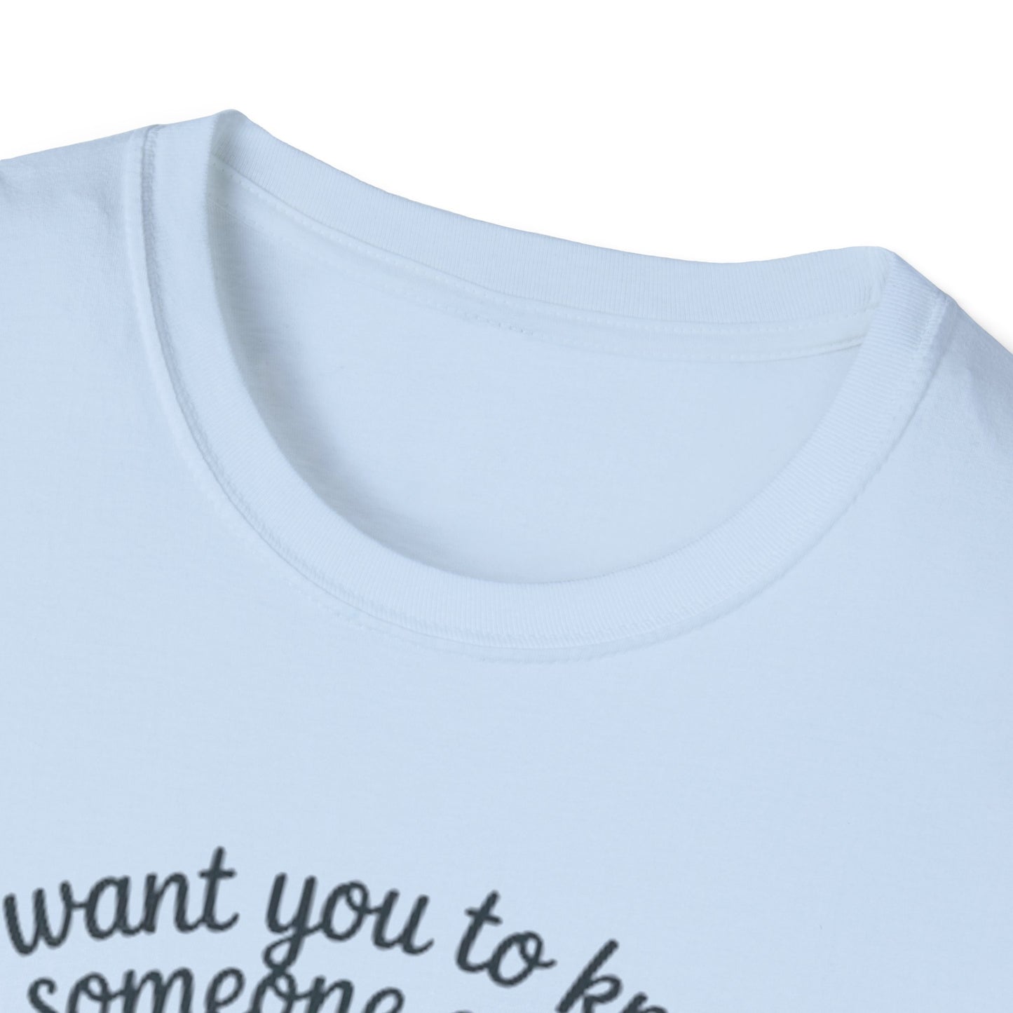 T-Shirt — "I Want You to Know Someone Cares (Not Me But Someone)" Comfort Tee