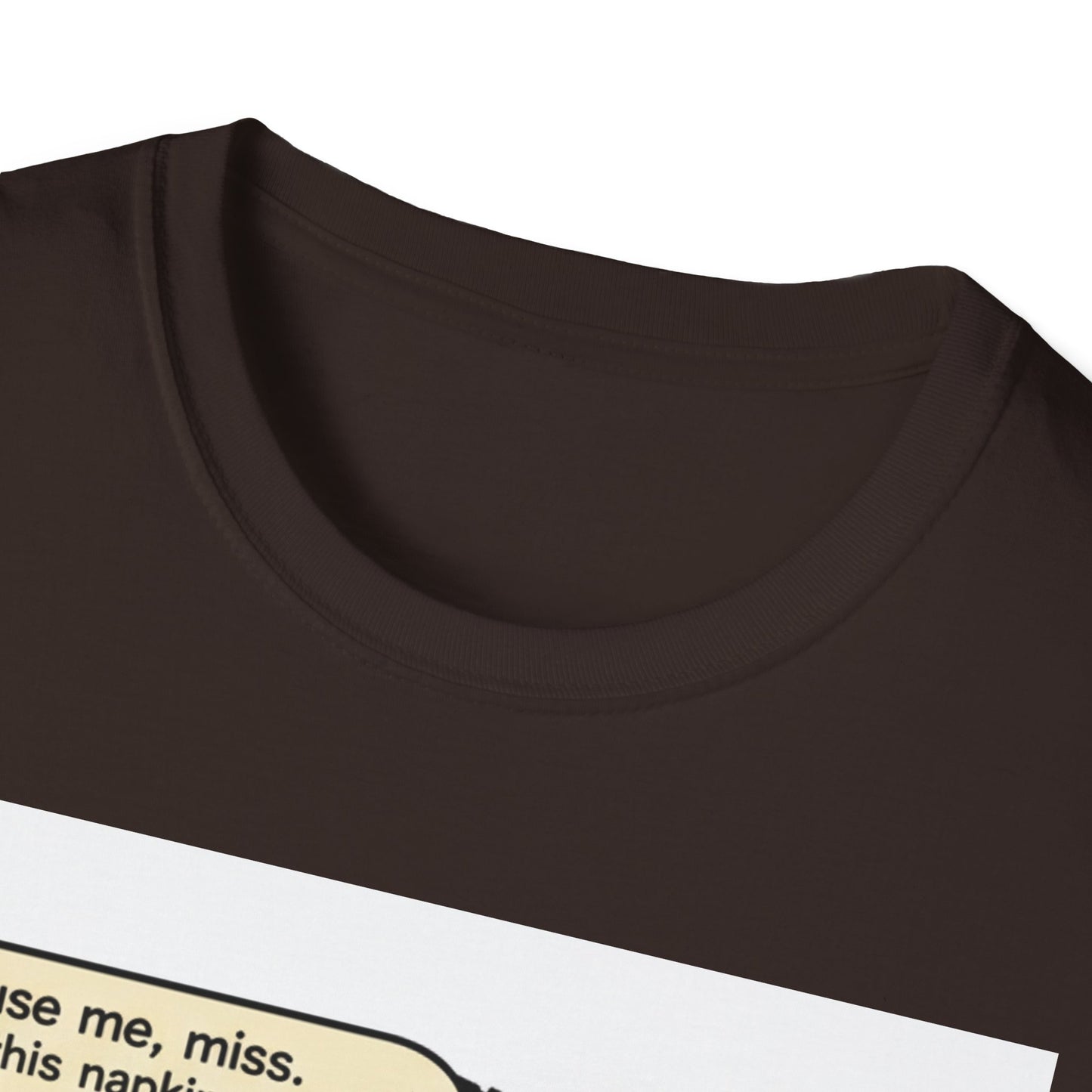 Vintage Comic Tee — “Excuse me, miss… Does this napkin smell like chloroform to you?”