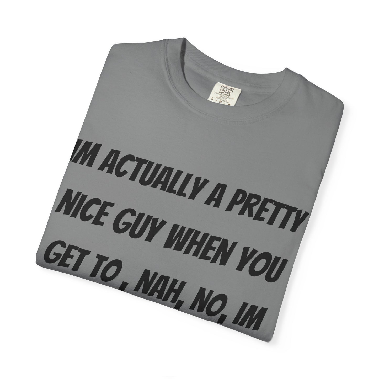 Graphic T-Shirt — "I'm Actually a Pretty Nice Guy... Just Kidding, Go F*** Yourself" Funny Sarcastic Tee