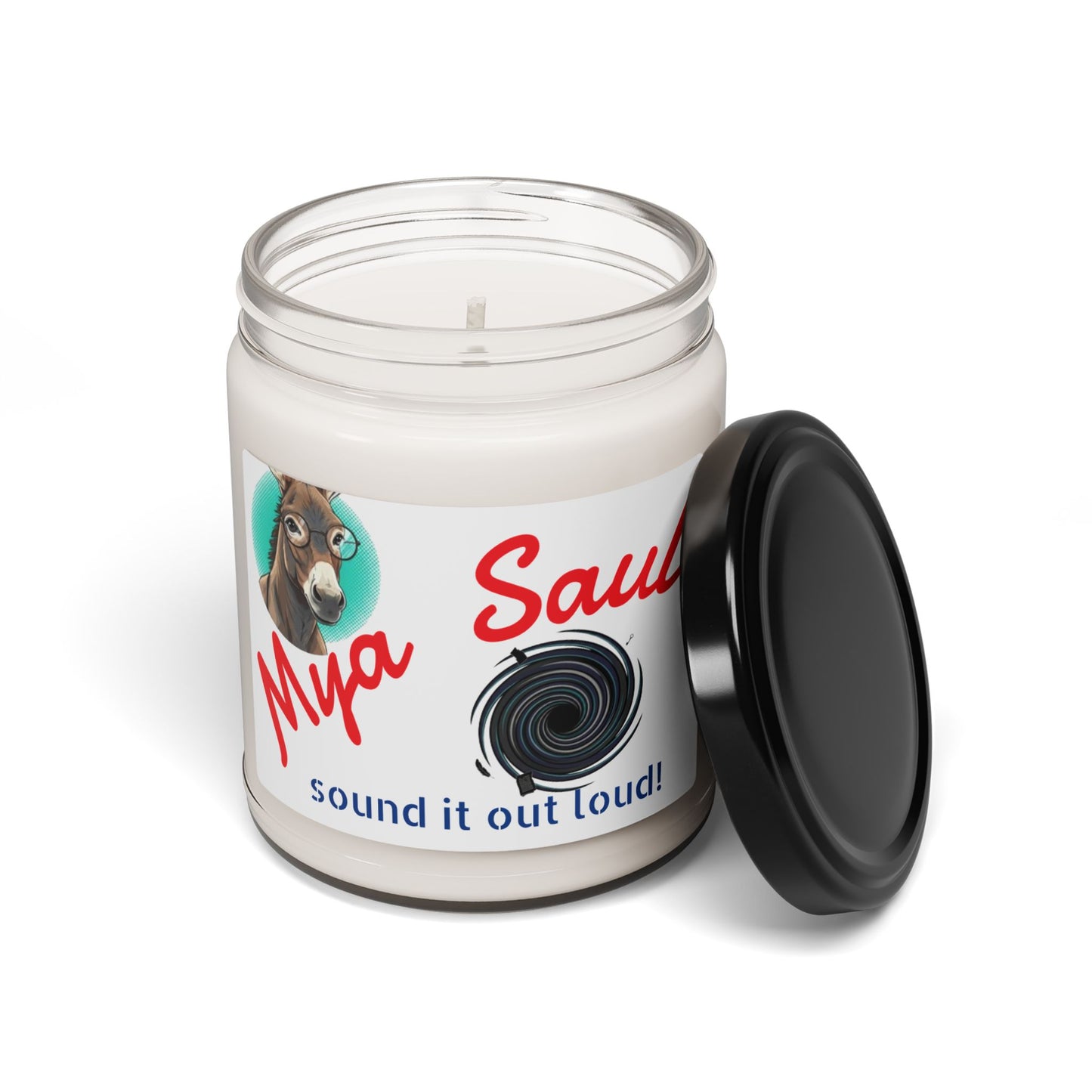 Personalized Soy Candle — "Mya Saul" Sound It Out Loud! 9oz Scented Jar