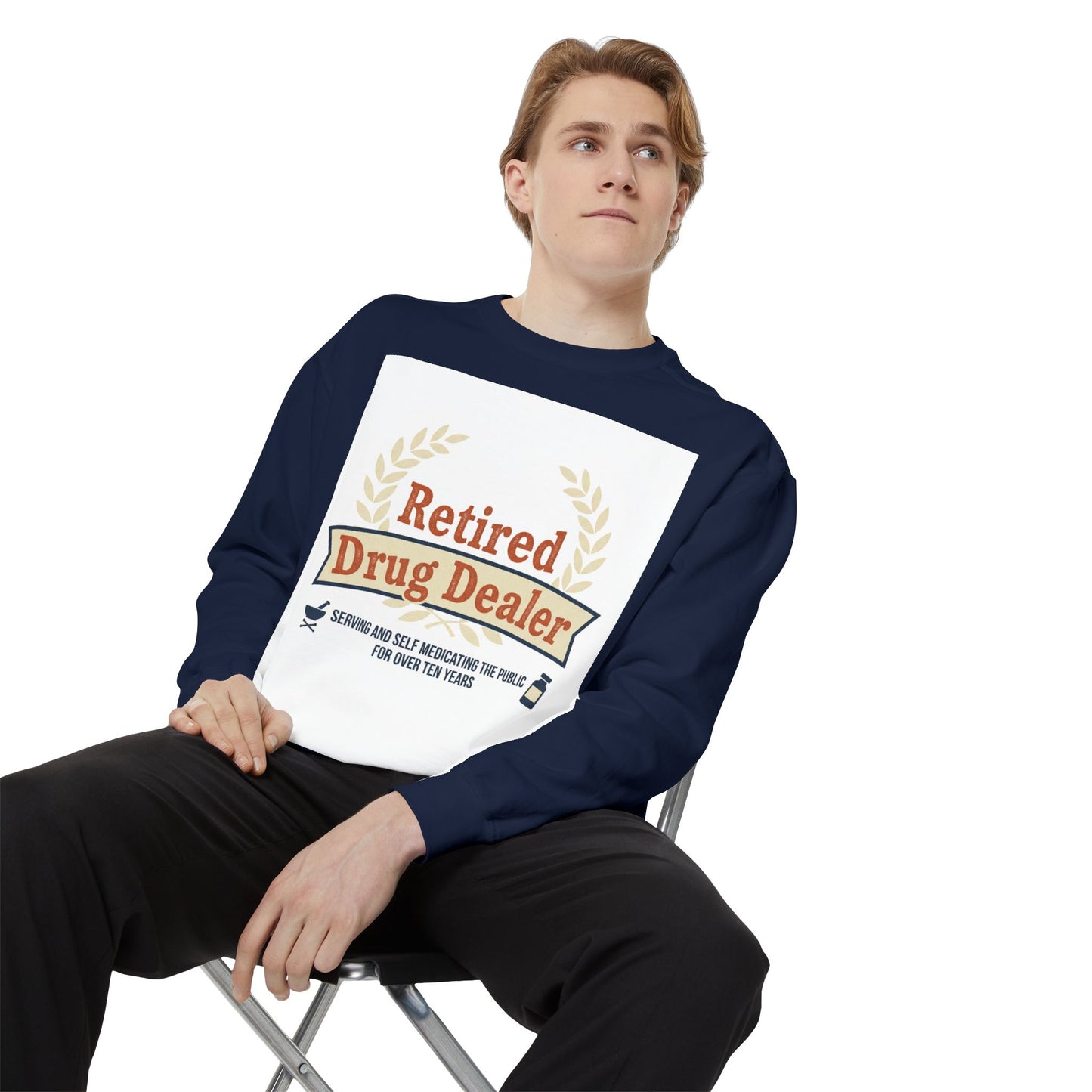 Retired Drug Dealer Sweatshirt – Funny Retirement Gift for Pharmacists & Med Techs