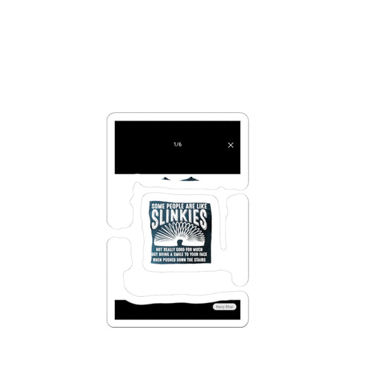 Funny Slinky Kiss-Cut Stickers - Perfect for Laptops, Water Bottles, and Gifts, Humorous Decor, Quirky Accessories