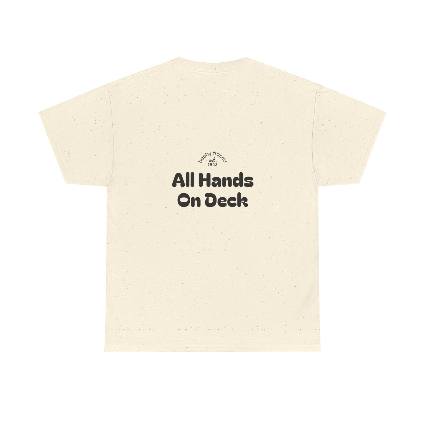 Motor Boat Captain T-Shirt — 'All Hands On Deck' Nautical Crew Tee