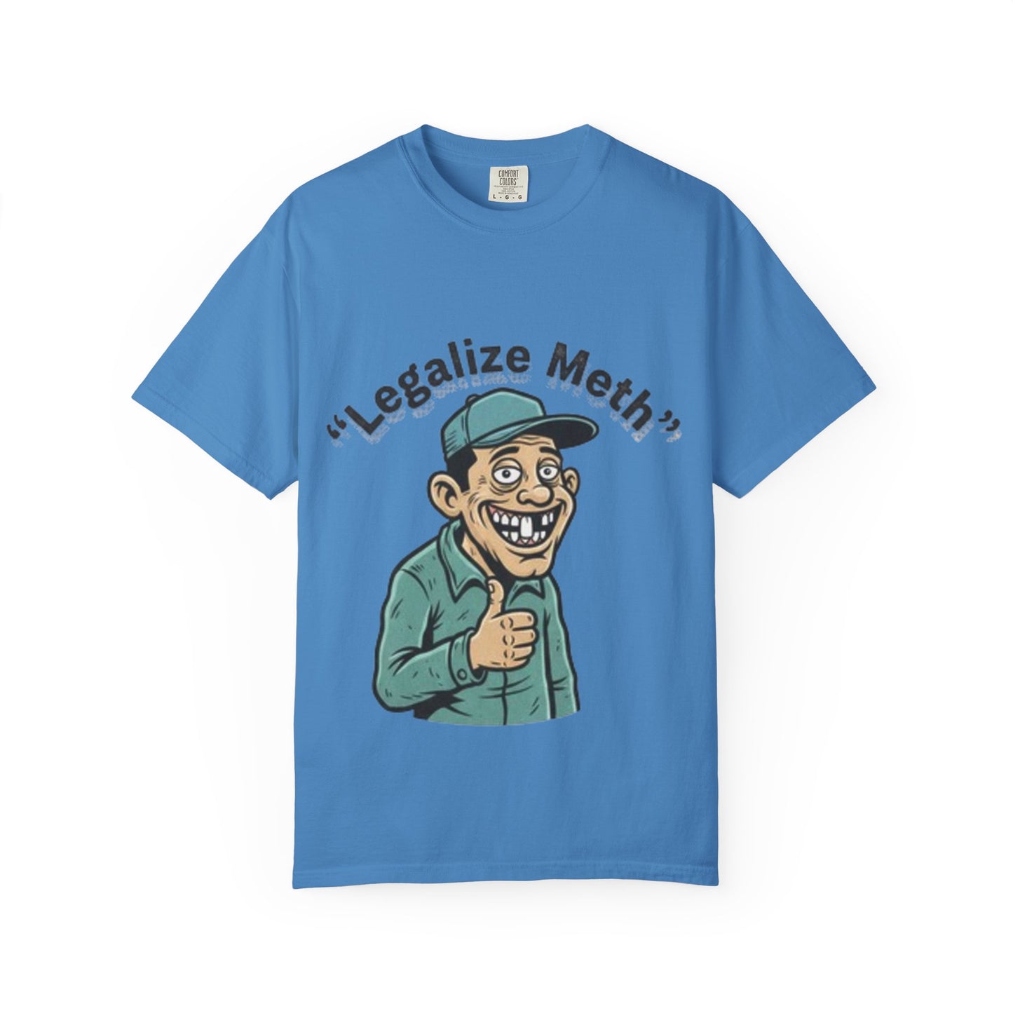 Graphic T-Shirt — “Legalize Methin’” Funny Retro Thumbs-Up Design