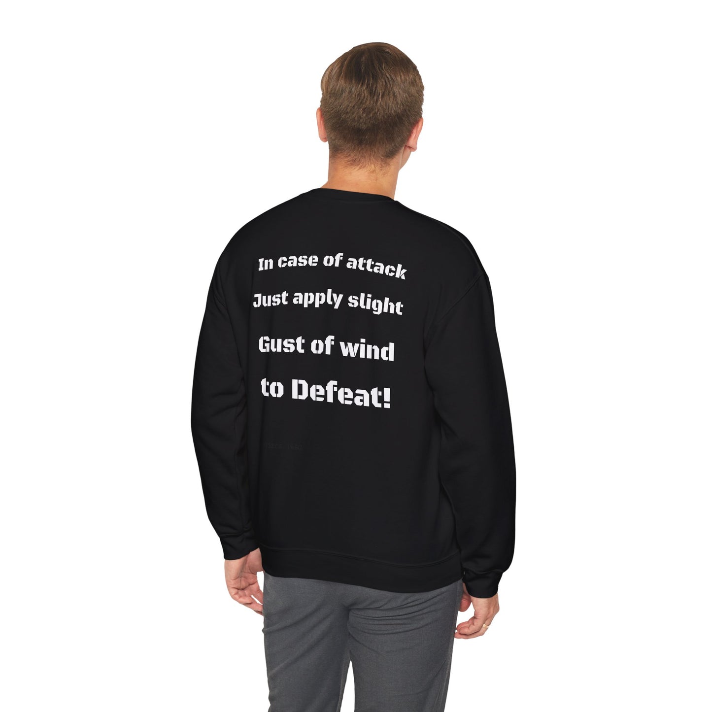 Crewneck Sweatshirt — Minimalist Black Blob Art Graphic
