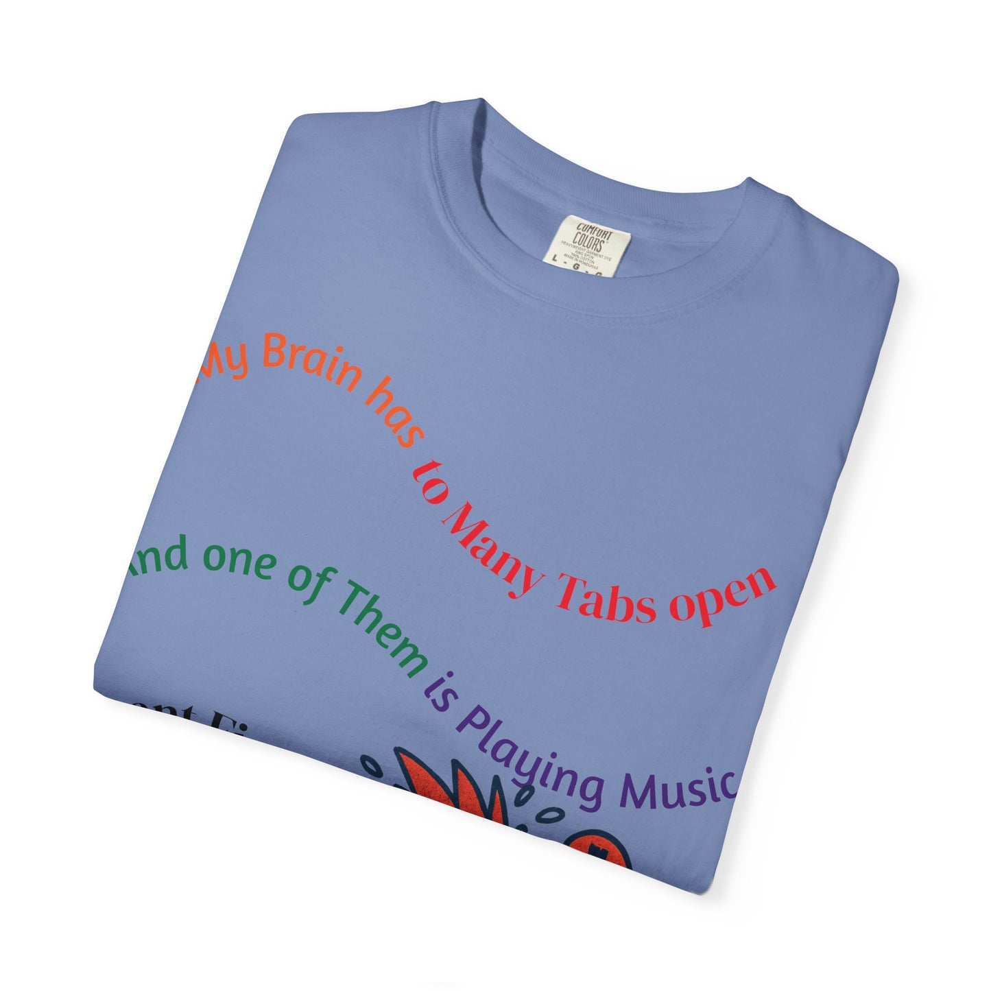 Unisex Music-Themed T-Shirt, Funny Tab Open Shirt, Casual Gift for Musicians, Brain Tabs Tee, Ideal for Birthdays and Music Events