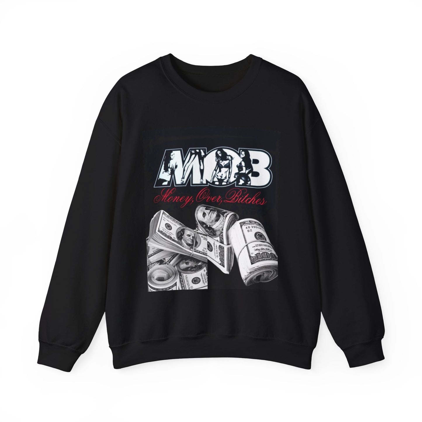 Minimal Cat Row Crewneck Sweatshirt - Subtle Watercolor Cat Art