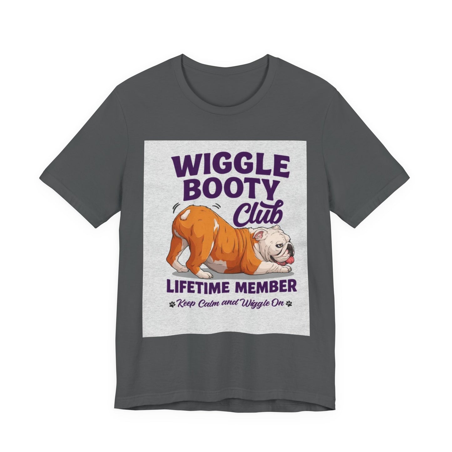 Wiggle Booty Club Tee - Fun Dog Lover T-Shirt, Cute Pet Owner Gift, Casual Wear, Pet Adoption Awareness, Fun Summer Top