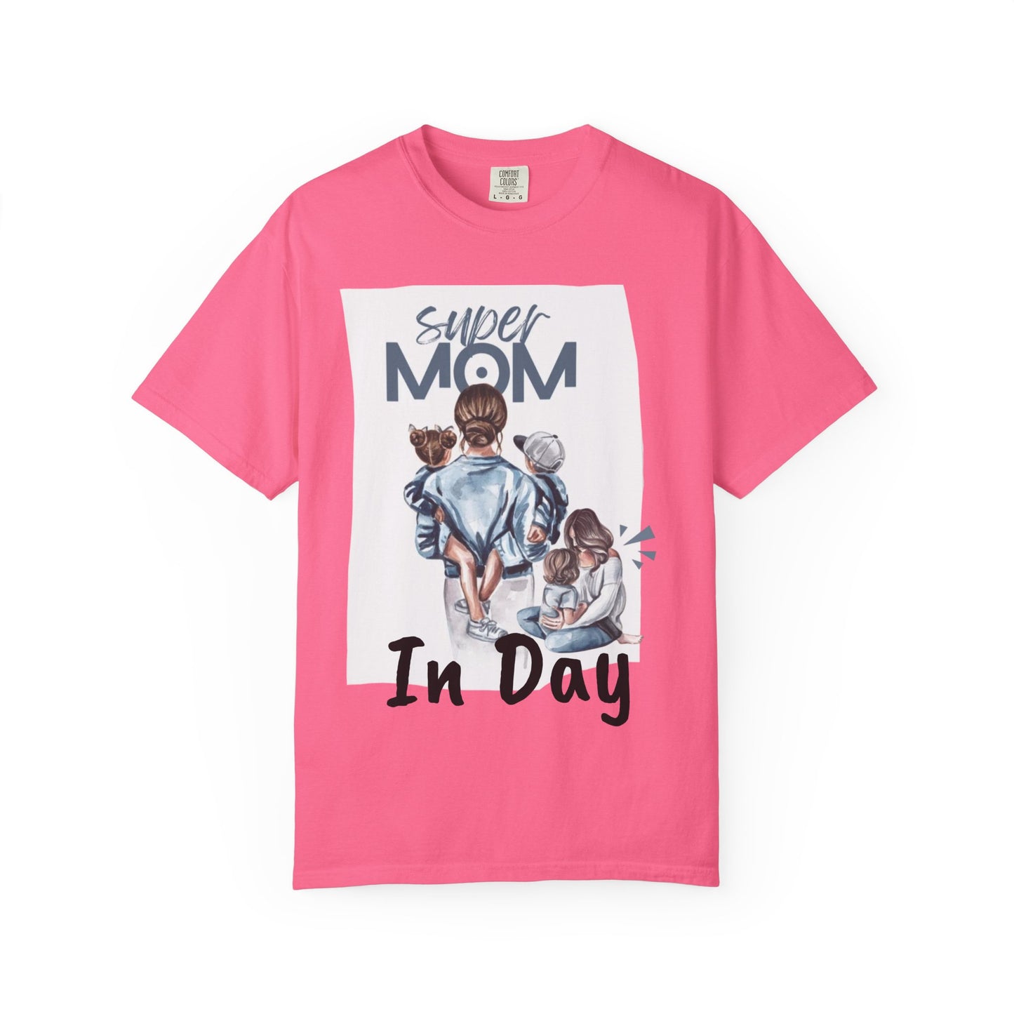 Super Mom T-Shirt, Unisex Garment-Dyed Tee, Perfect Gift for Mother's Day, Casual Wear, Family Outings, Mom Life Essentials