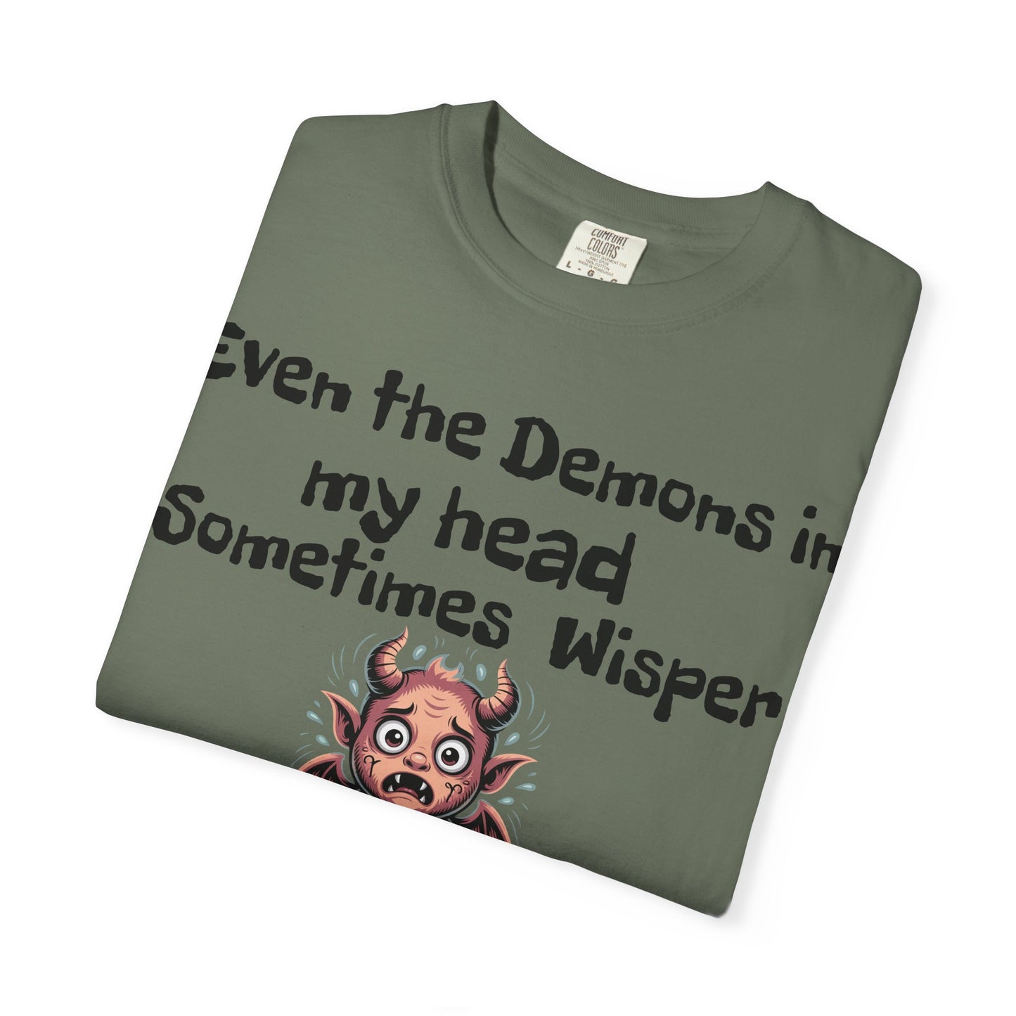Whimsical Demon Graphic T-shirt -"Even the Demons in My Head" Design