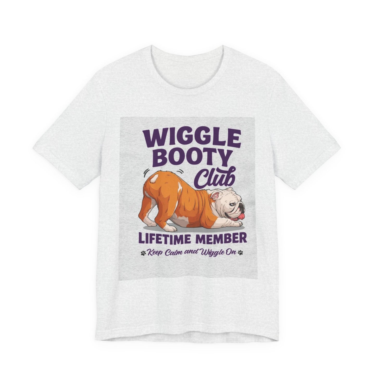 Wiggle Booty Club Tee - Fun Dog Lover T-Shirt, Cute Pet Owner Gift, Casual Wear, Pet Adoption Awareness, Fun Summer Top