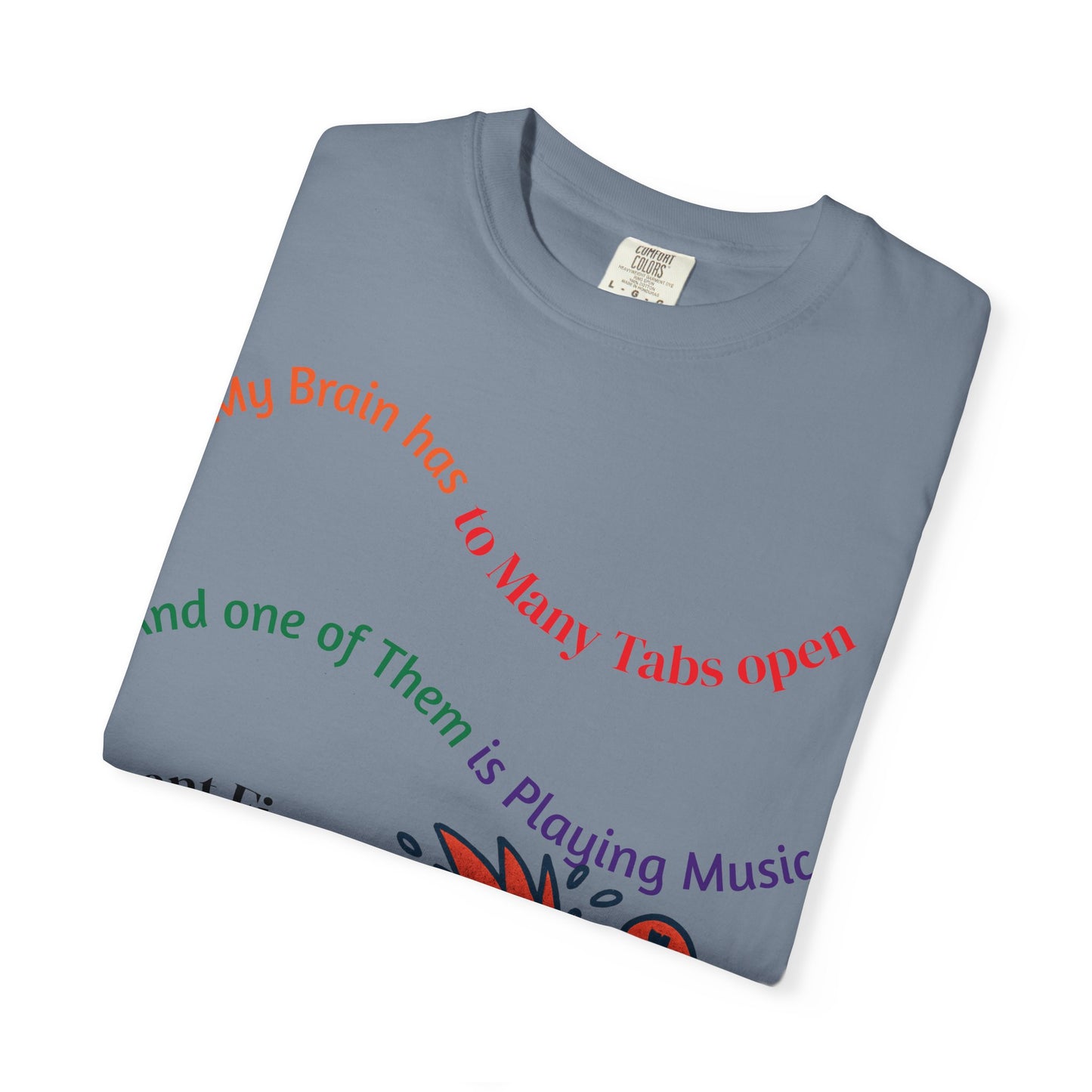 Unisex Music-Themed T-Shirt, Funny Tab Open Shirt, Casual Gift for Musicians, Brain Tabs Tee, Ideal for Birthdays and Music Events