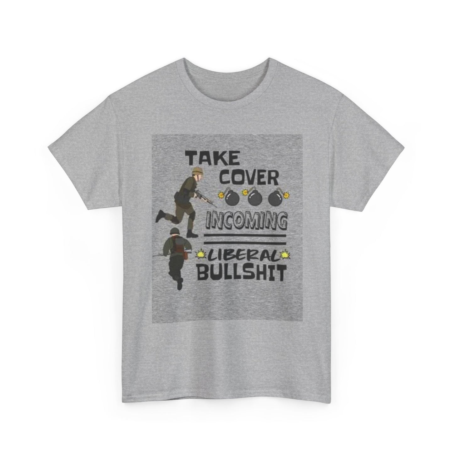 Liberal Bullshirt Unisex Heavy Cotton Tee, Fun Political Humor Shirt, Gift for Activists, Casual Wear, Statement Tee