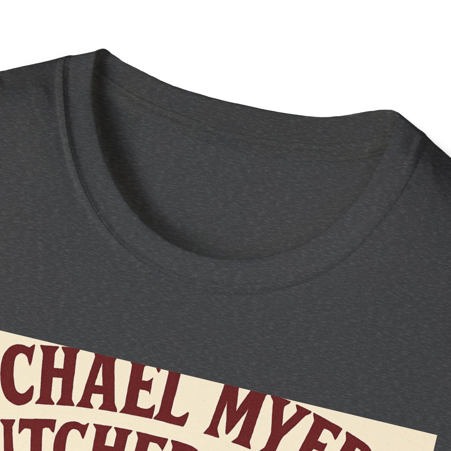 Horror Butcher Shop T-Shirt — "Michael Myers Butcher Shop: Always Fresh" Design