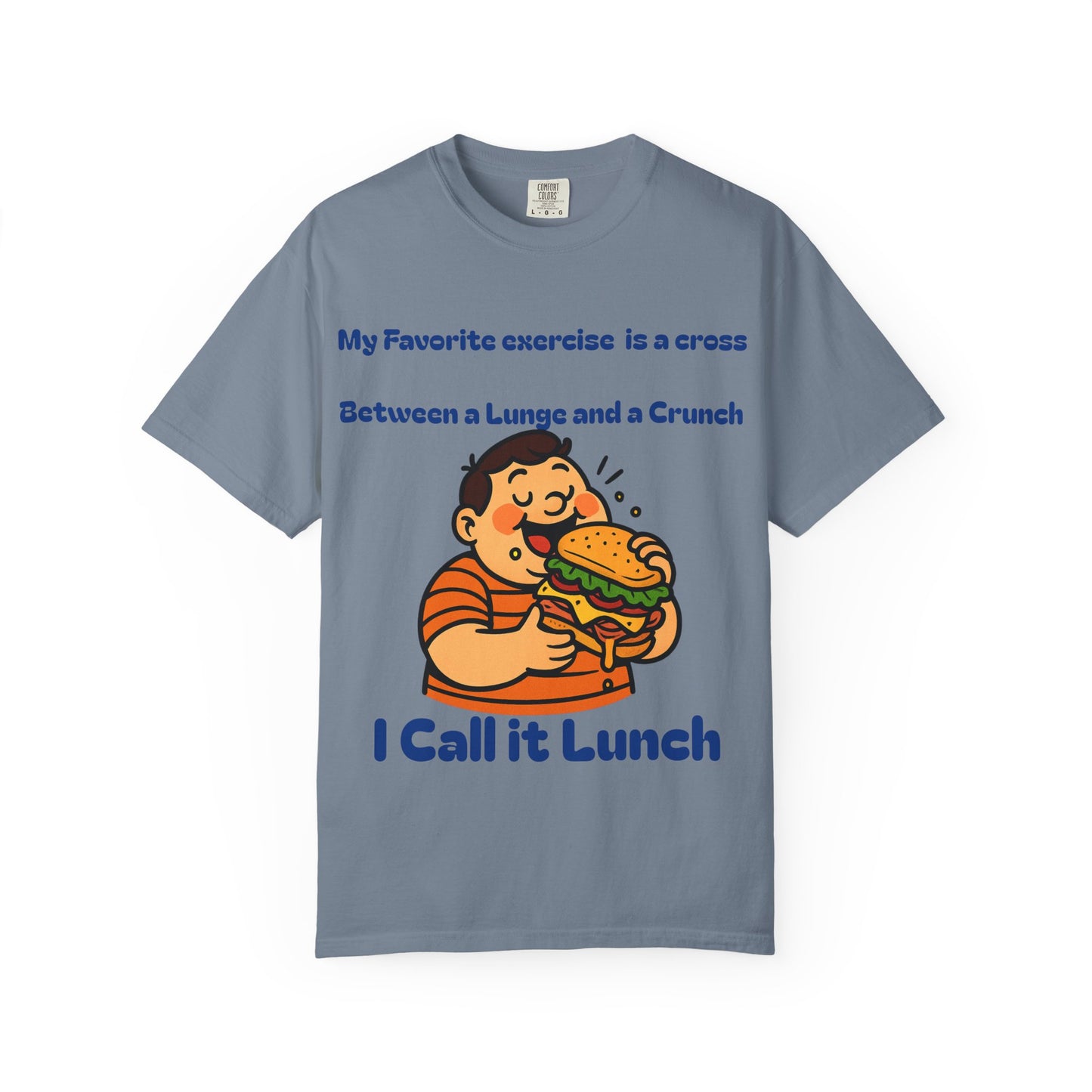 Funny Fitness T-shirt, Humorous Gym Tee, Quirky Lunch Lover Shirt, Perfect Gift for Foodies, Casual Wear for Gym Enthusiasts