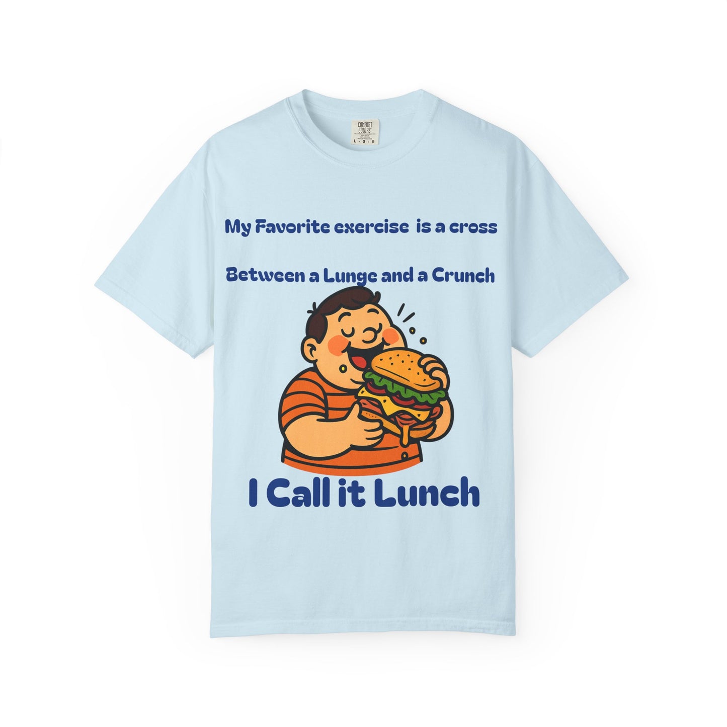 Funny Fitness T-shirt, Humorous Gym Tee, Quirky Lunch Lover Shirt, Perfect Gift for Foodies, Casual Wear for Gym Enthusiasts