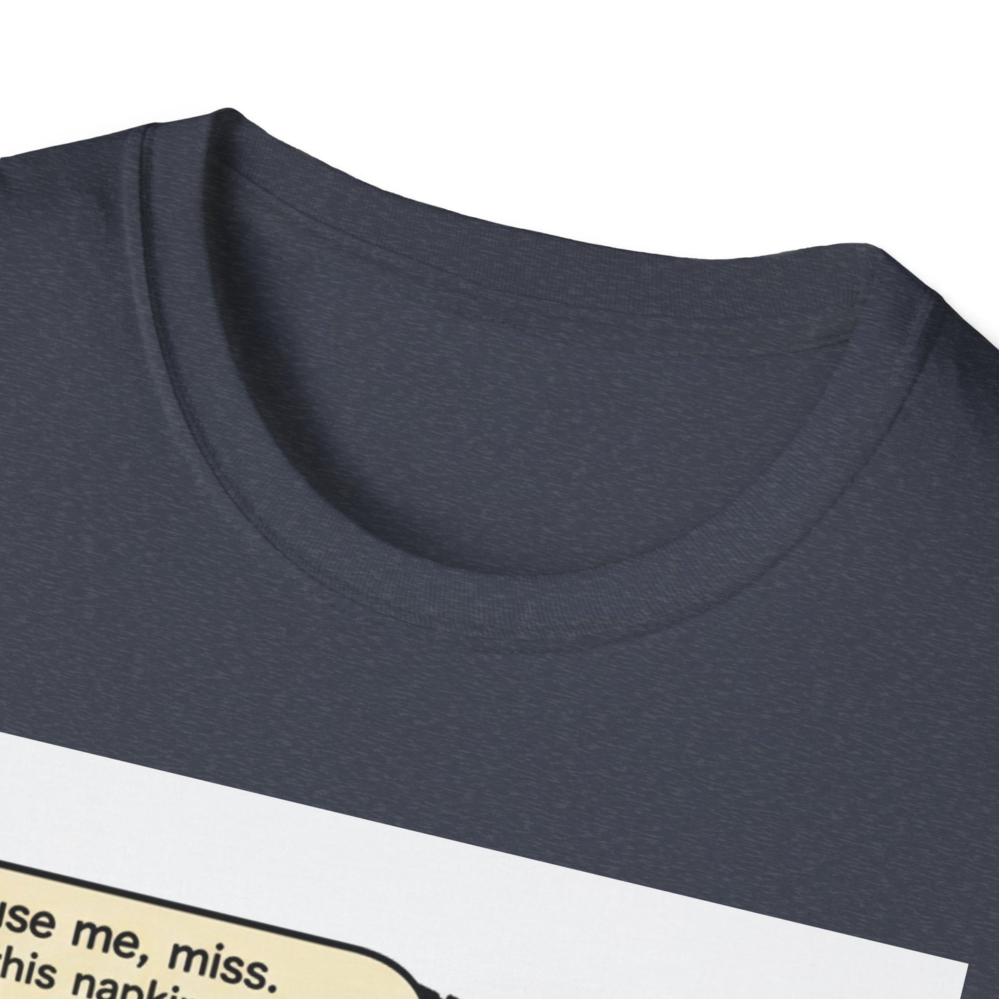Vintage Comic Tee — “Excuse me, miss… Does this napkin smell like chloroform to you?”