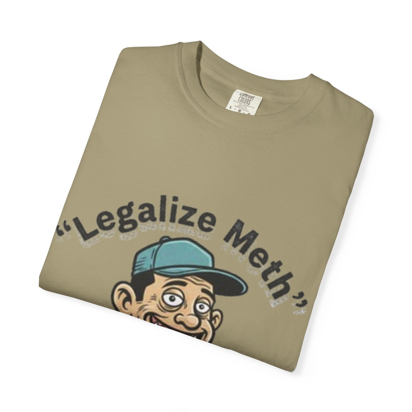 Graphic T-Shirt — “Legalize Methin’” Funny Retro Thumbs-Up Design