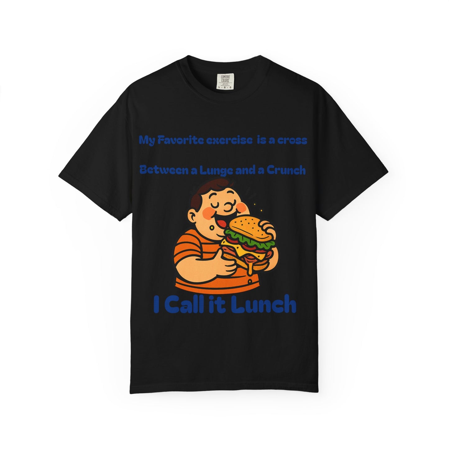 Funny Fitness T-shirt, Humorous Gym Tee, Quirky Lunch Lover Shirt, Perfect Gift for Foodies, Casual Wear for Gym Enthusiasts