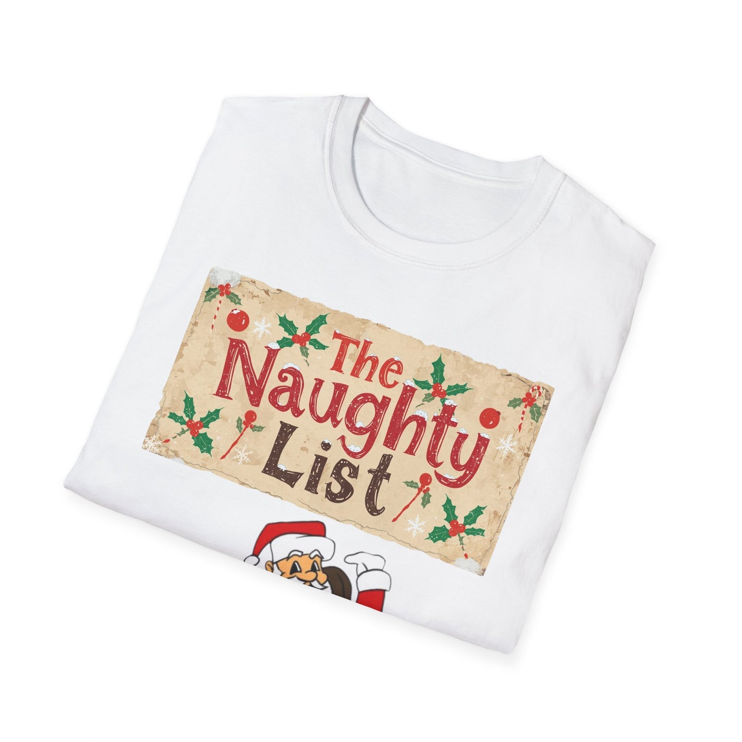 The Naughty List T-Shirt — Funny Santa Carrying Elf Christmas Tee