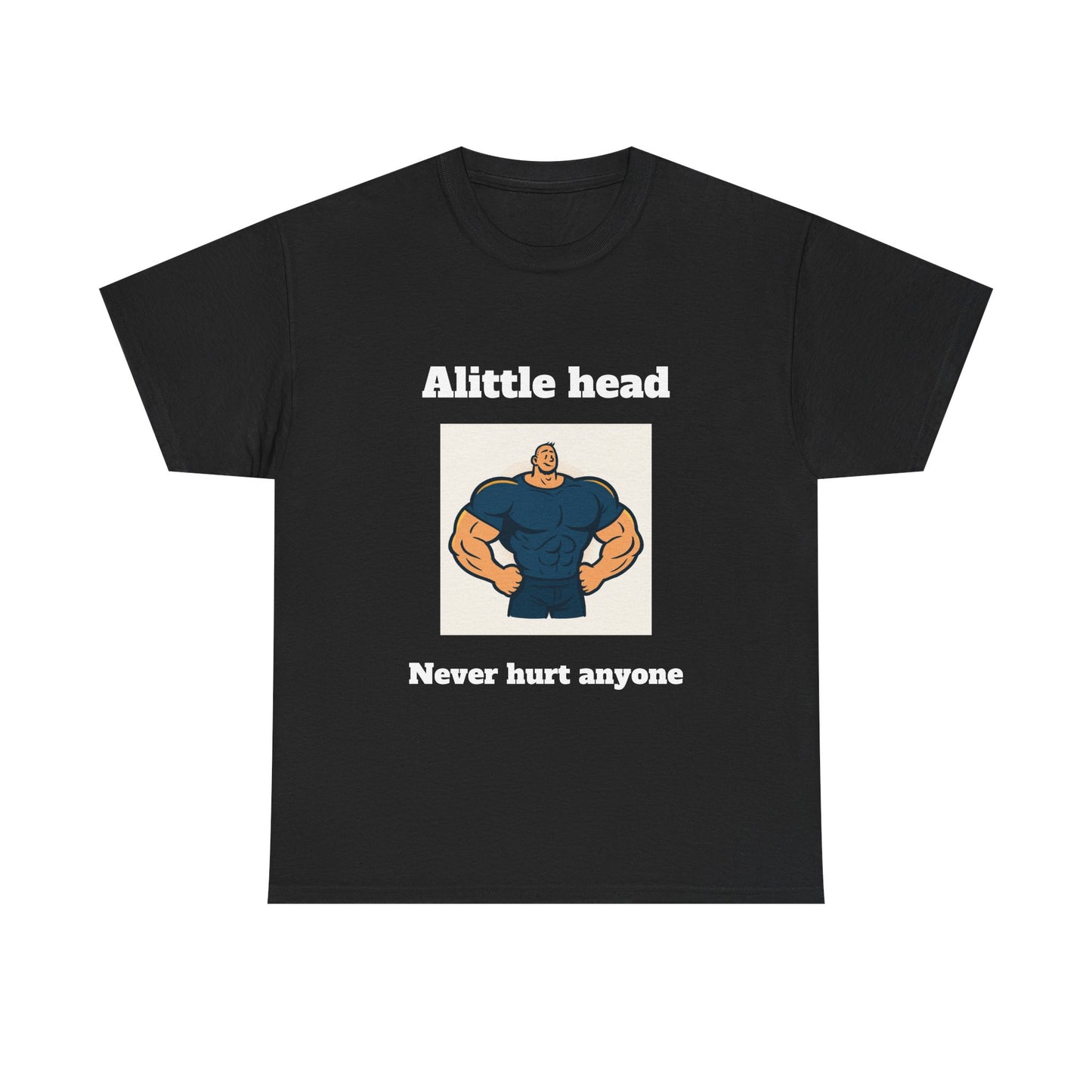 Funny Unisex Heavy Cotton Tee - 'A Little Head Never Hurt Anyone' - Casual Wear, Gift for Friends, Humor Shirt, Party Tee, Everyday Style