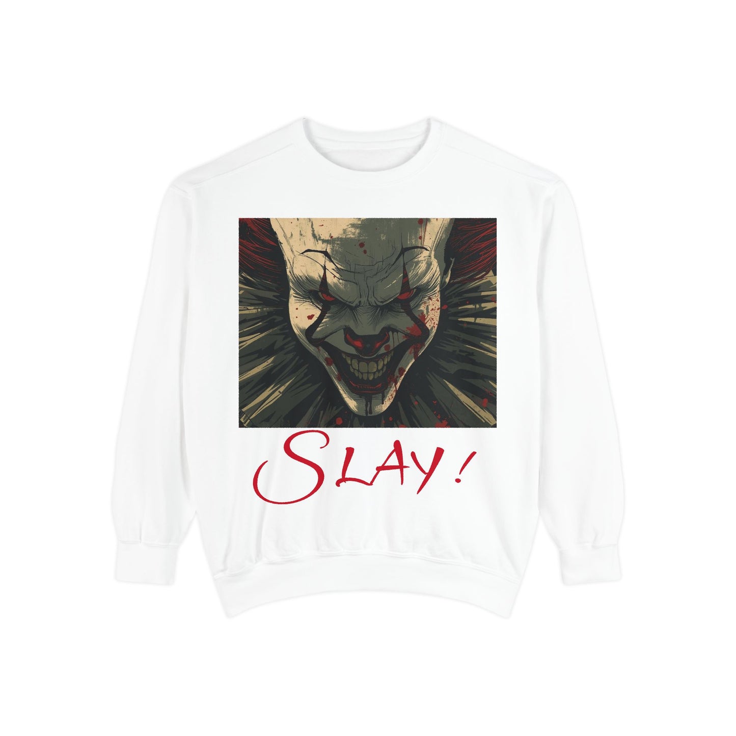 Spooky Unisex Sweatshirt, Halloween Outfit, Cozy Horror Apparel, Slay Graphic Sweatshirt, Gift for Horror Fans