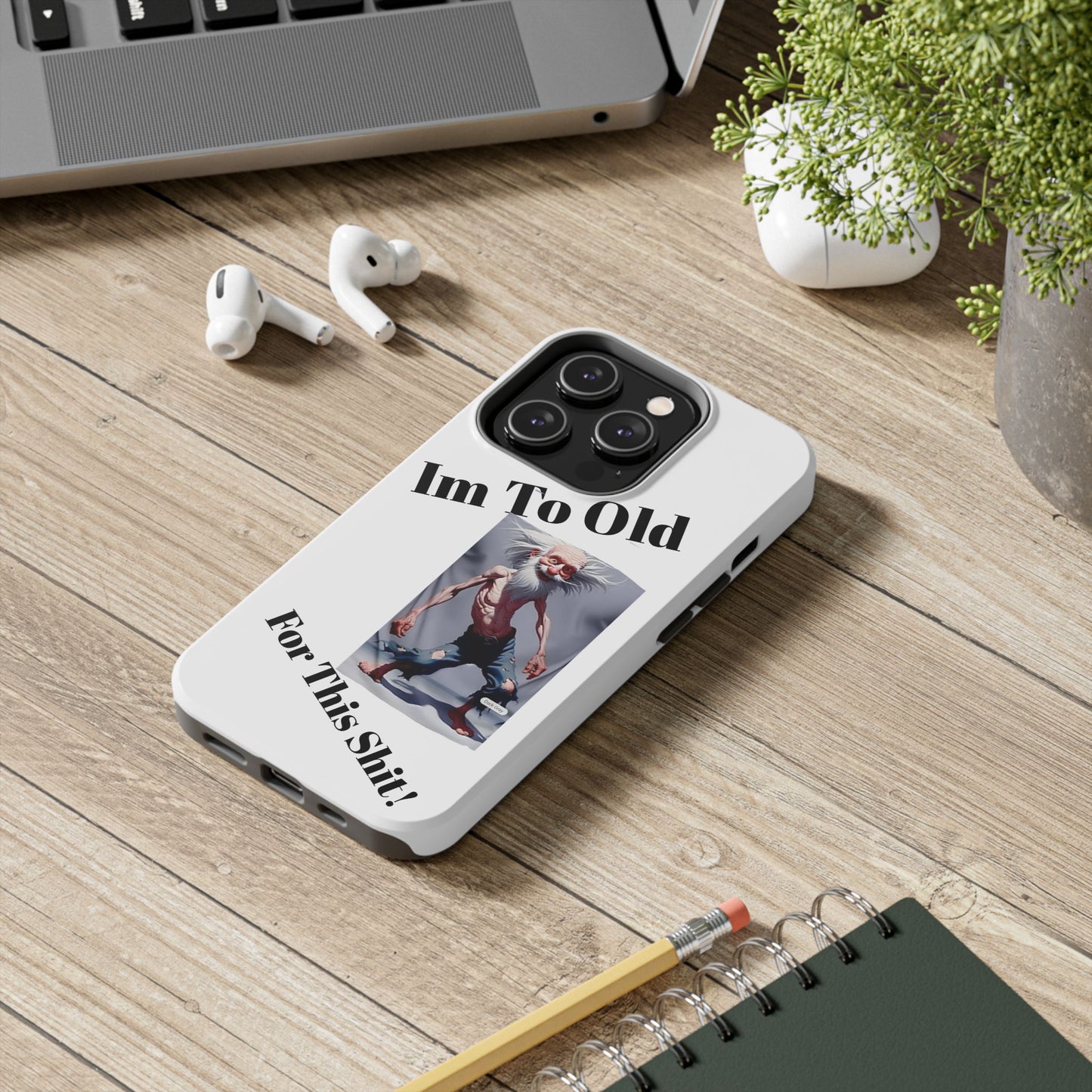 Humorous Tough Phone Cases, Quirky Phone Accessories, Gifts for Seniors, Fun Tech Gadgets, Unique Dad Gifts, Phone Protection