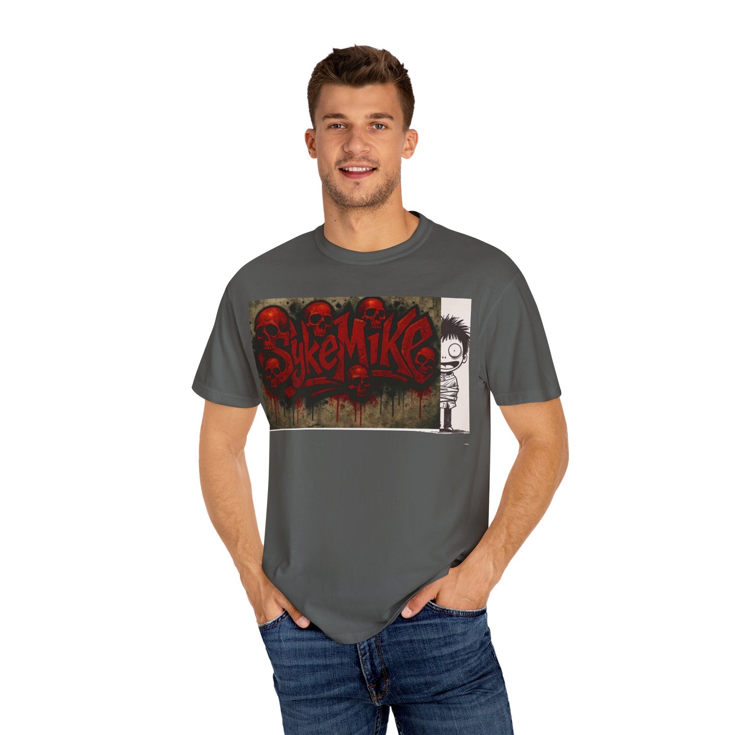 Unique Graphic Unisex T-shirt with SykeMike Design, Streetwear Fashion, Casual Wear, Gift for Friends, Creative Expression