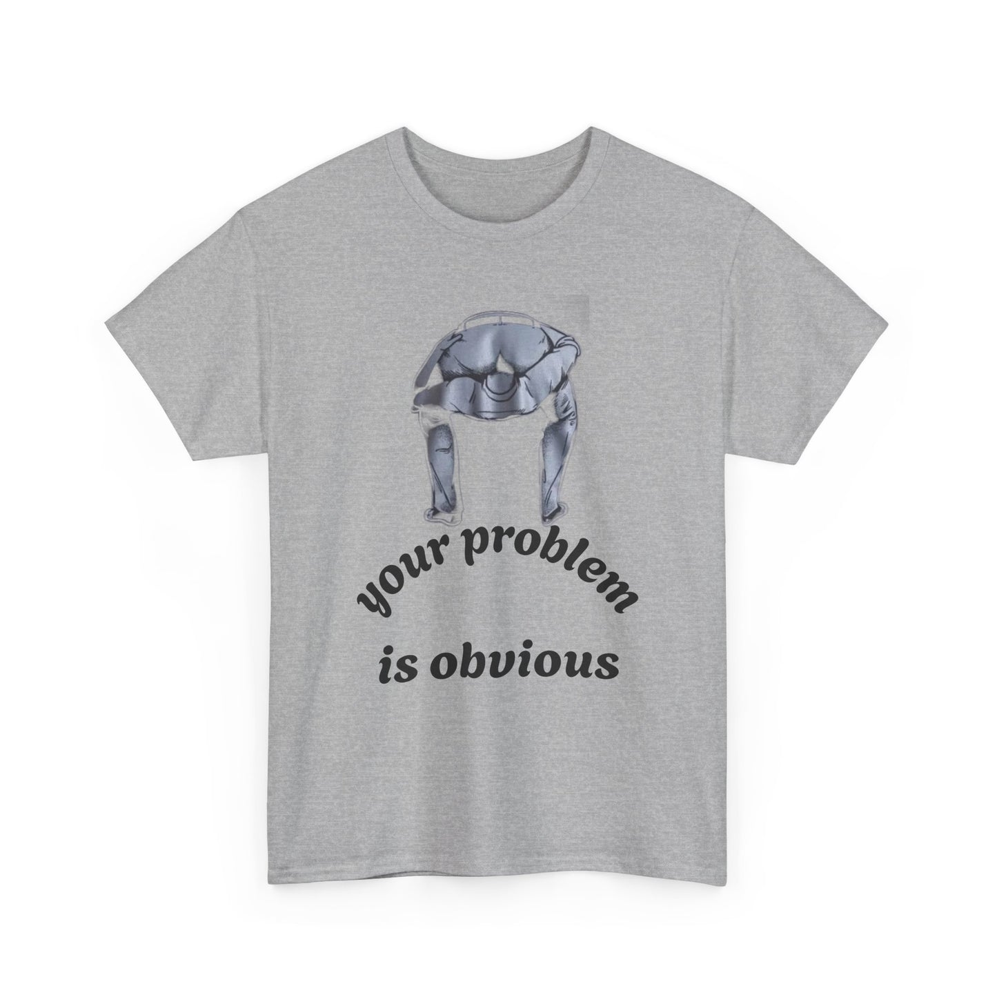 Humorous Unisex Heavy Cotton Tee, Funny Graphic Shirt, Gift for Gym Lovers, Casual Wear, Father's Day Present, Quirky Tee