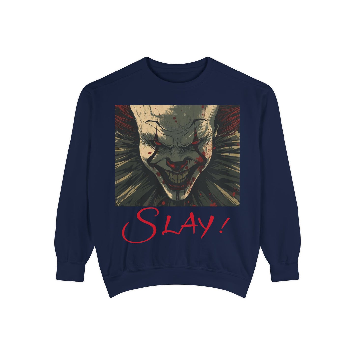 Spooky Unisex Sweatshirt, Halloween Outfit, Cozy Horror Apparel, Slay Graphic Sweatshirt, Gift for Horror Fans