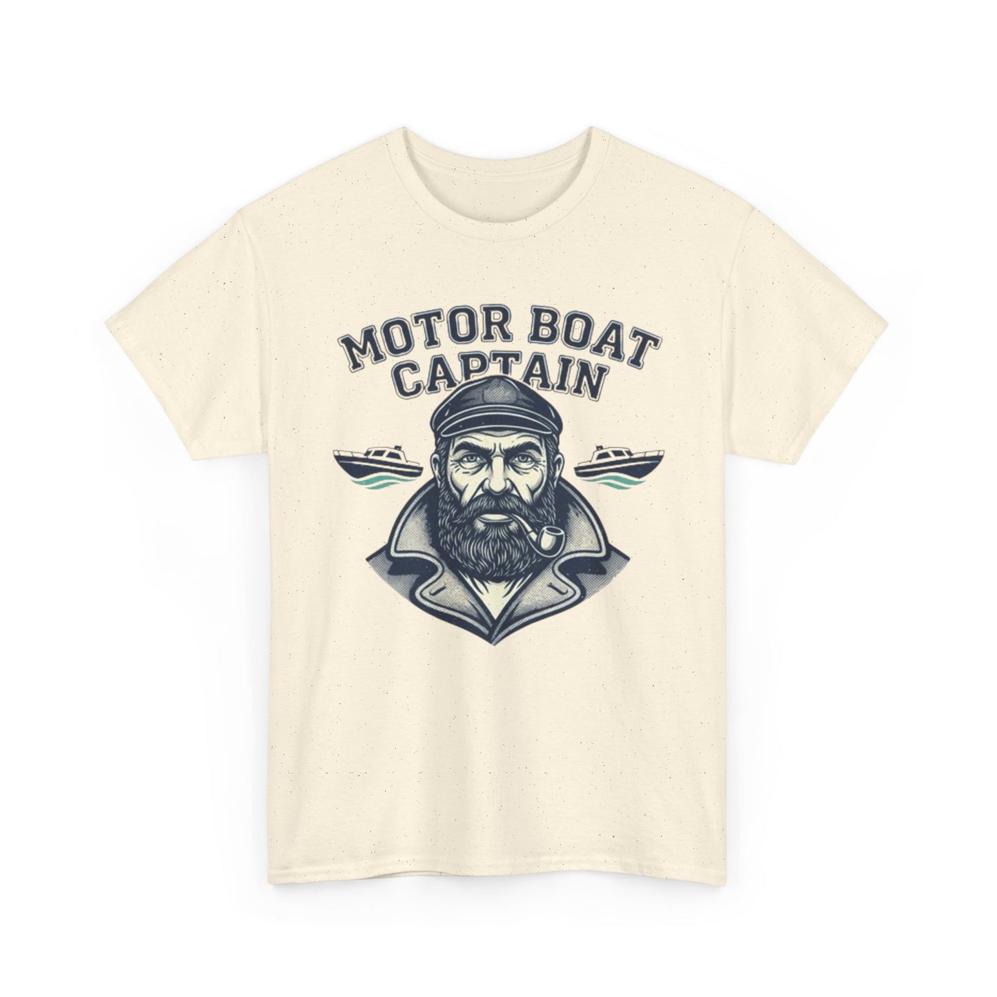 Motor Boat Captain T-Shirt — 'All Hands On Deck' Nautical Crew Tee
